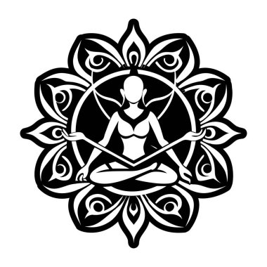 Meditasyon sembolünün tam biçimli bir simgesi