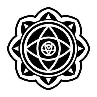 Yoga enerji sembolünün doldurulmuş bir simgesi