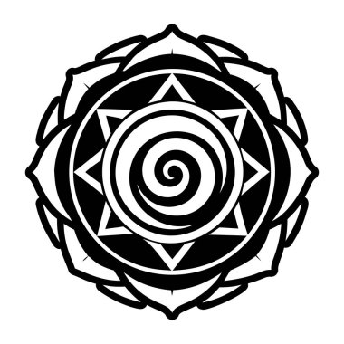 Çakra spiral sembolünün doldurulmuş bir simgesi