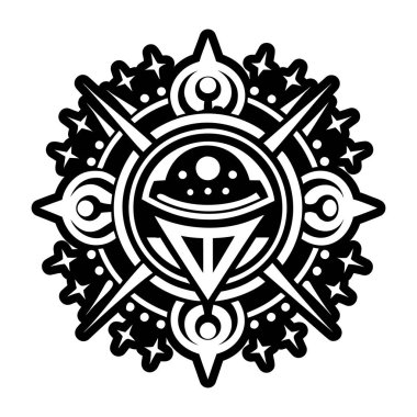 Kozmik sembolün doldurulmuş bir biçim simgesi