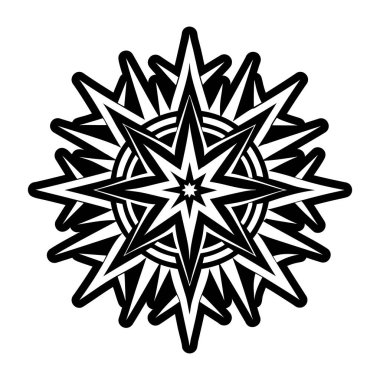 Yıldız patlaması sembolünün tam biçimli simgesi