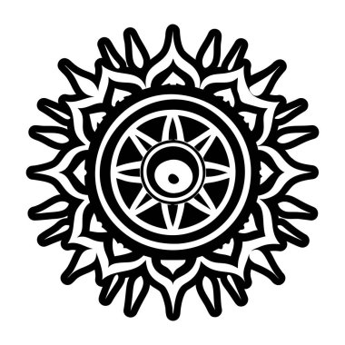 Işıldayan ışık sembolünün katı biçim simgesi