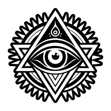 İlahi göz sembolünün doldurulmuş bir simgesi