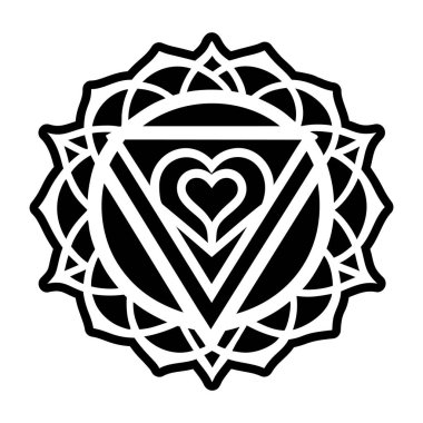 Kalp çakra sembolünün bir sembol şekli.