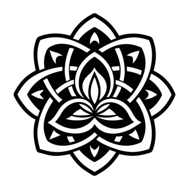 Birbirine dolanmış sembolün katı biçim simgesi