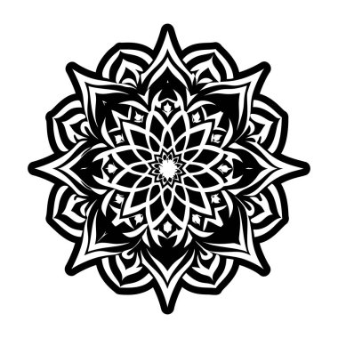 Mandala sanat sembolünün doldurulmuş bir simgesi