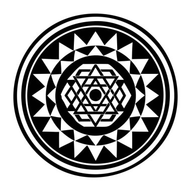 Yantra sembolünün katı biçim simgesi