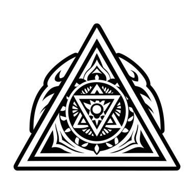 Kutsal üçgen sembolünün katı biçim simgesi