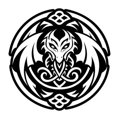 Bir kabile kafatasının vektör çizimi