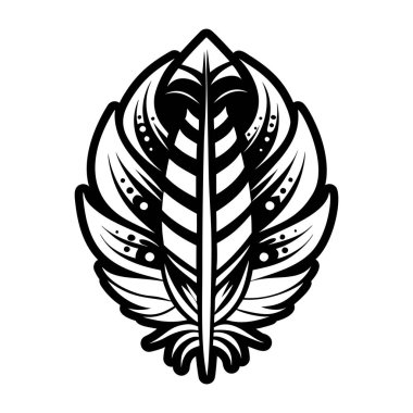 Karga tüyü sembolünün katı biçim simgesi