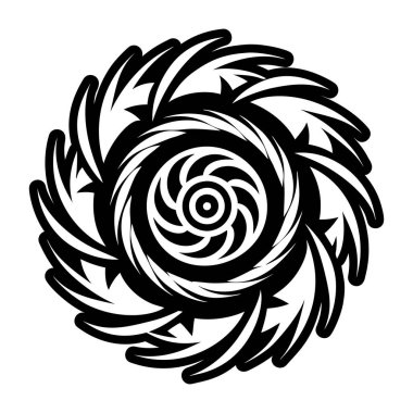 Koyu sarmal sembolün katı bir simgesi