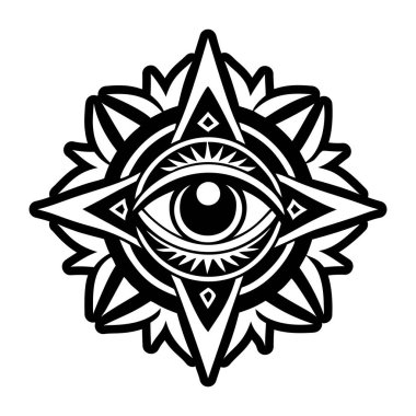 İblis gözü dövmesinin doldurulmuş bir simgesi