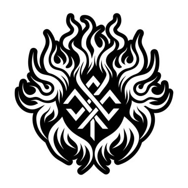 Ateş mührü sembolünün doldurulmuş bir simgesi