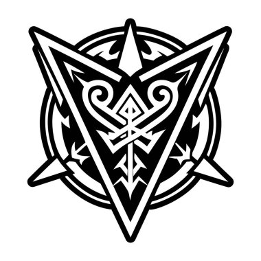 Gotik ok sembolünün kabartma biçimi simgesi