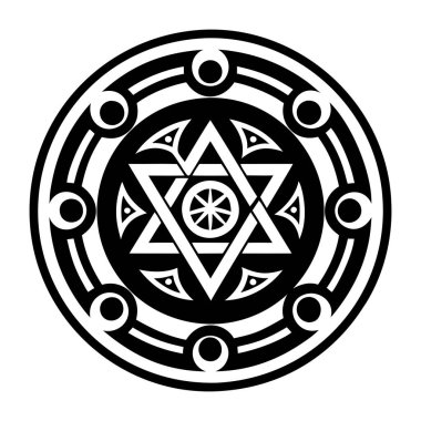 Sihirli yıldız dövmesinin doldurulmuş bir simgesi