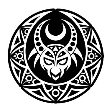 Satanik ay sembolünün katı bir simgesi