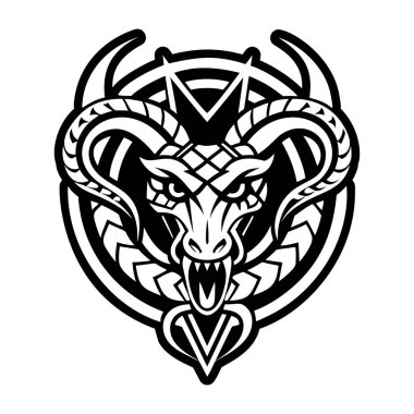 Yılan dövmesinin katı bir simgesi