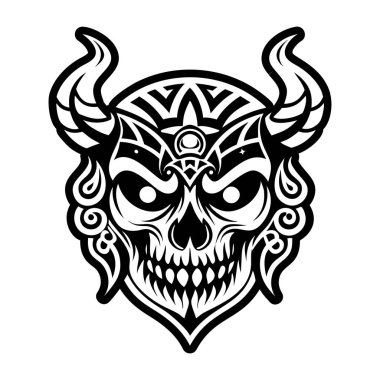 Boynuzlu kafatası sembolünün sembolü.