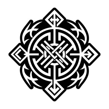 Deliliğin sembolü Rün dövmesi.