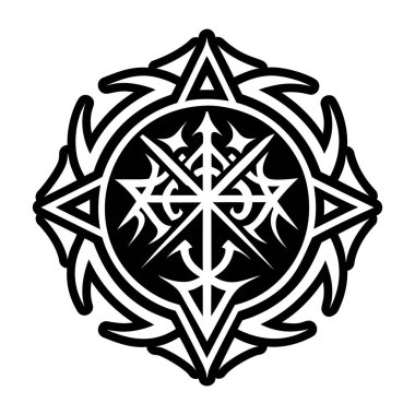 Sihirli rün dövmesinin sembolü.