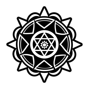 Çakra enerji sembolünün katı bir simgesi