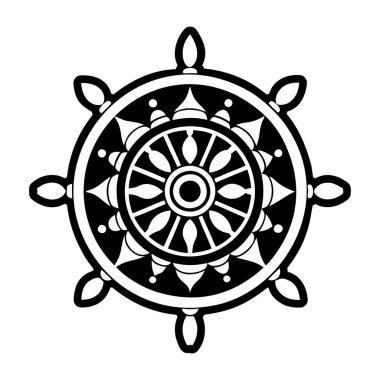 Dharma tekerleği sembolünün bir simgesi