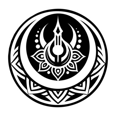 Hilal sembolünün doldurulmuş bir biçim simgesi