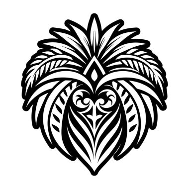 Palmiye yapraklarının doldurulmuş bir simgesi