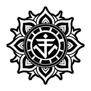 Uğurlu sembolün katı bir biçim simgesi