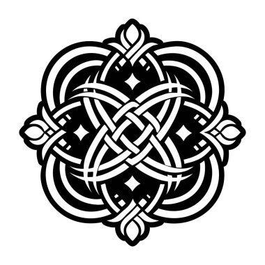 İp düğümü sembolünün dolu bir biçim simgesi