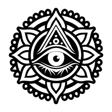 Üçüncü göz sembolünün katı biçim simgesi