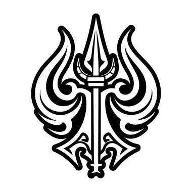 Üç dişli silah sembolünün doldurulmuş bir simgesi.