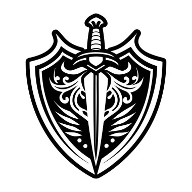 Kılıç kalkanı sembolünün katı bir simgesi