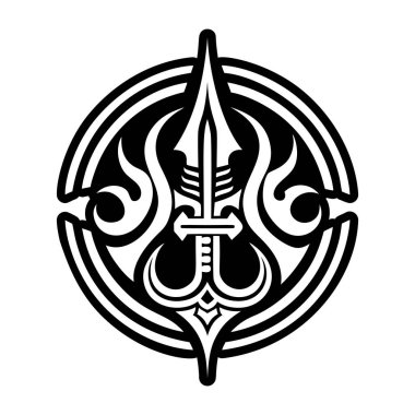 Trishul sembolünün katı bir biçim simgesi