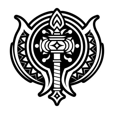 Topuz silah sembolünün doldurulmuş bir simgesi