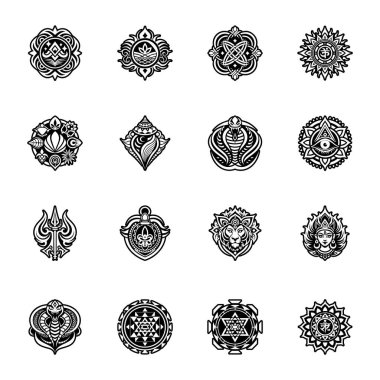 vintage dekoratif öğeler kümesini vektör