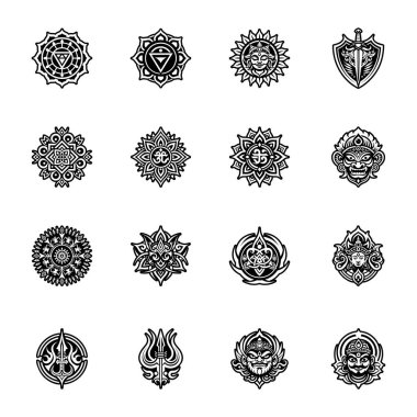 Vintage süsler kümesi