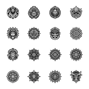 Mandalas vektör kümesi