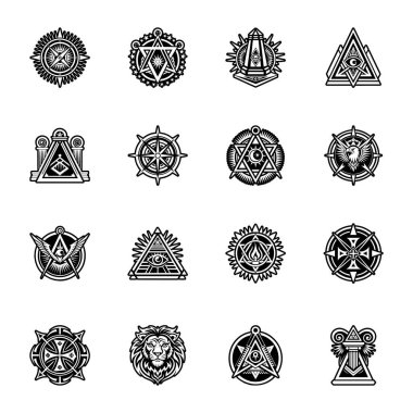 Masonik göz sembolünün katı bir simgesi