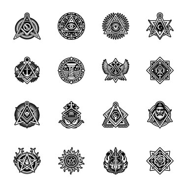 Ölçü masonik sembolünün kabartma biçimi simgesi