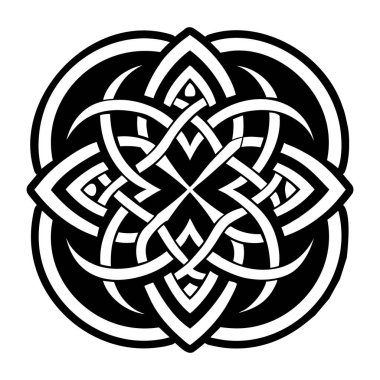 Kelt düğüm sembolünün doldurulmuş bir biçim simgesi