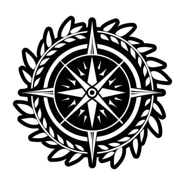 Yönsel pusula sembolünün tam biçimli simgesi