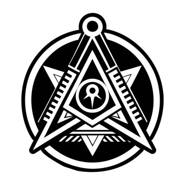 Masonik yıldız sembolünün tam biçimli bir simgesi