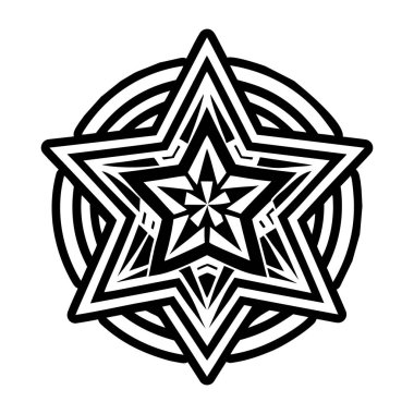 Geometrik yıldız sembolünün katı biçim simgesi