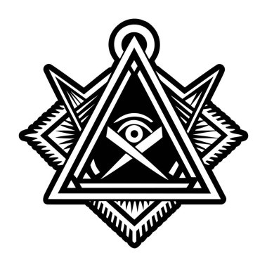 Mason görme sembolünün tam biçimli bir simgesi