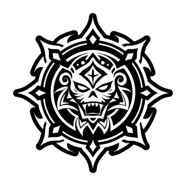 Şeytani bir sembolün doldurulmuş bir simgesi