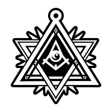 Hiram abiff sembolünün tam biçimli bir simgesi