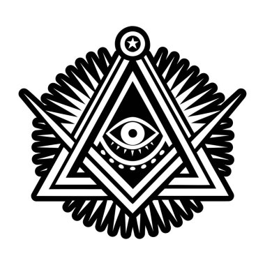 Mistik göz sembolünün doldurulmuş bir simgesi