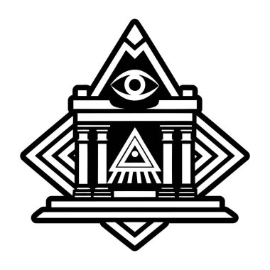 Kutsal sütunların doldurulmuş bir simgesi.