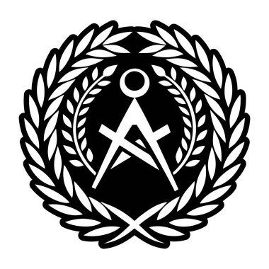 Masonik çelenk sembolünün doldurulmuş bir simgesi